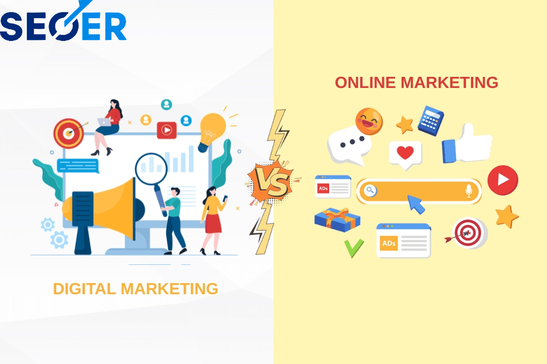 Sự khác biệt giữa Digital Marketing vs Online Marketing